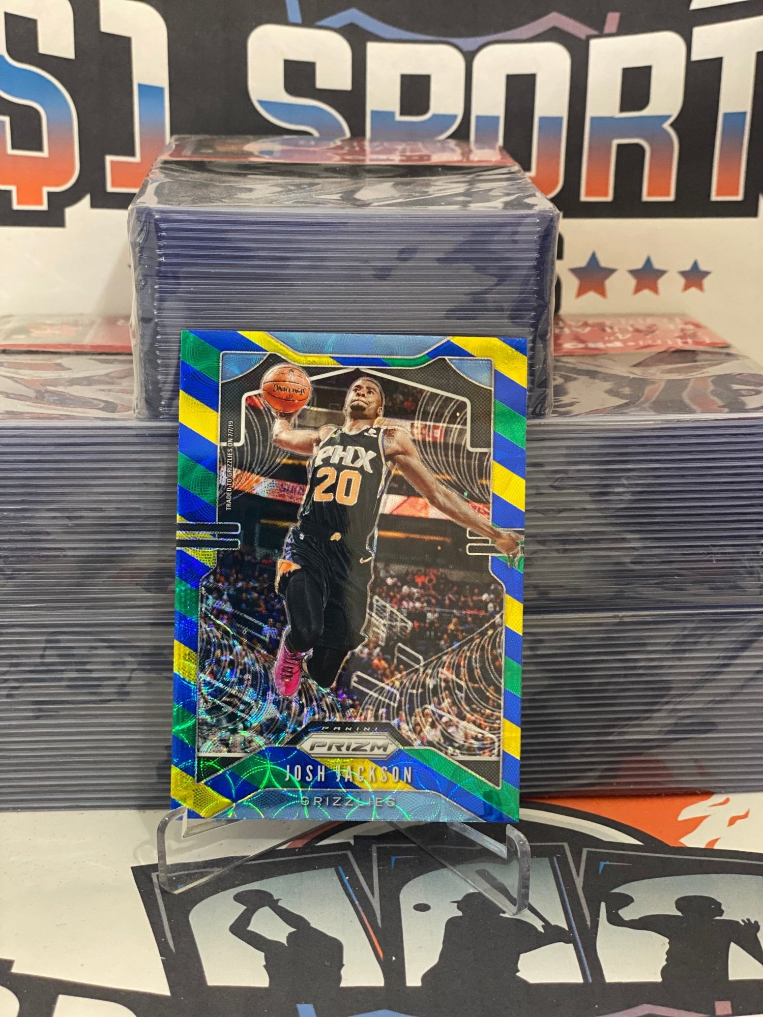 2019 Panini Prizm (Choice Blue Yellow Green Prizm) Josh Jackson #90