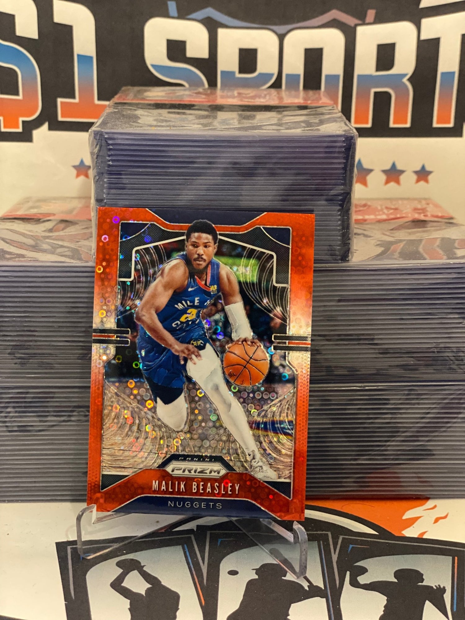 2019 Panini Prizm (Fast Break Red Prizm 074/125) Malik Beasley #86