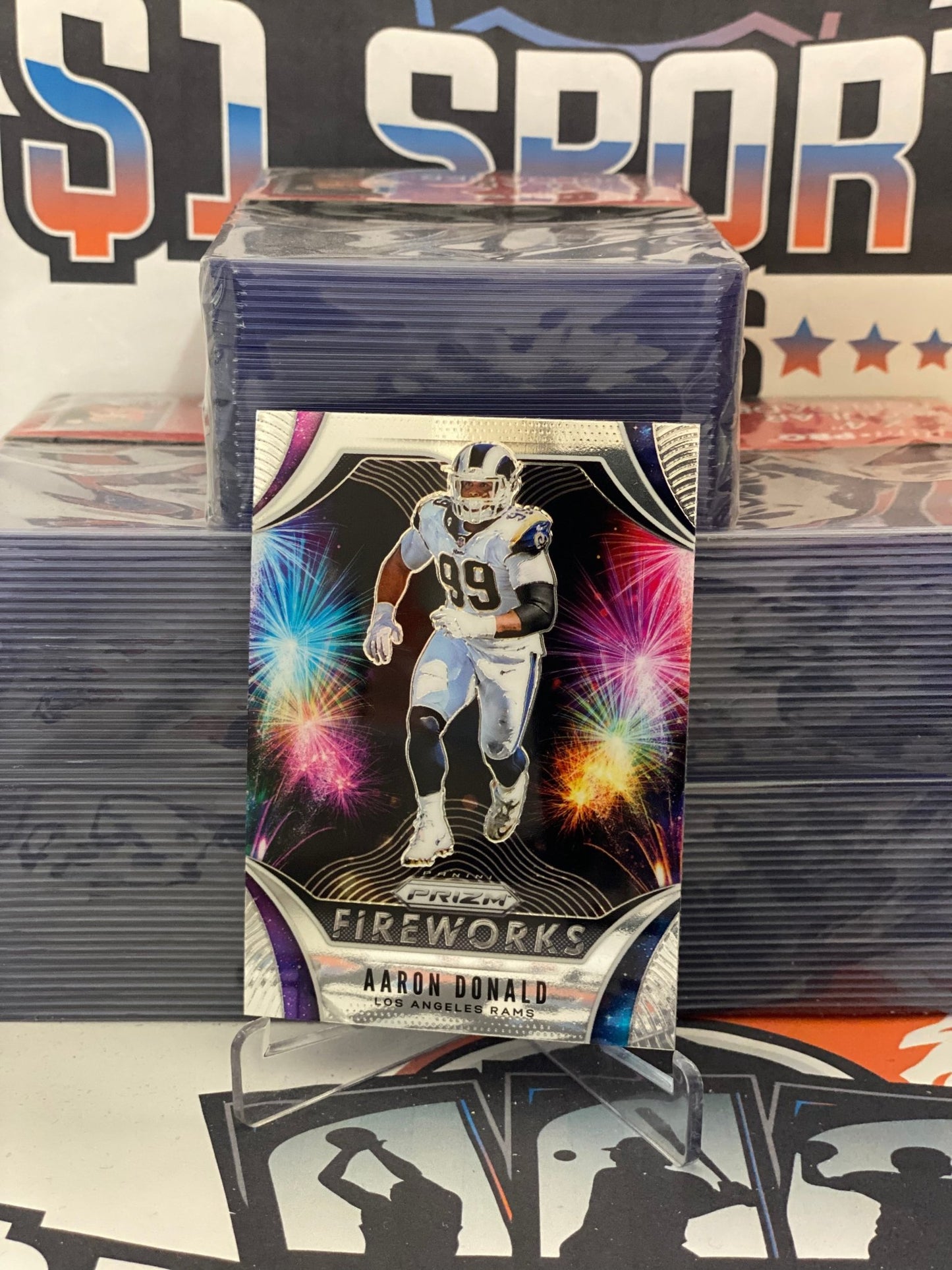 2019 Panini Prizm (Fireworks) Aaron Donald #FW-RD