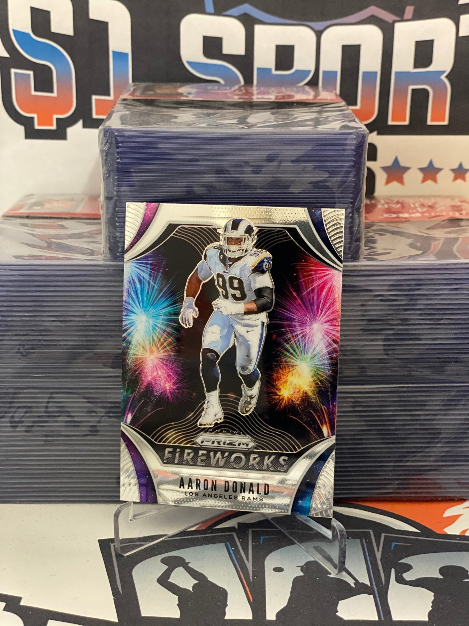 2019 Panini Prizm (Fireworks) Aaron Donald #FW-RD