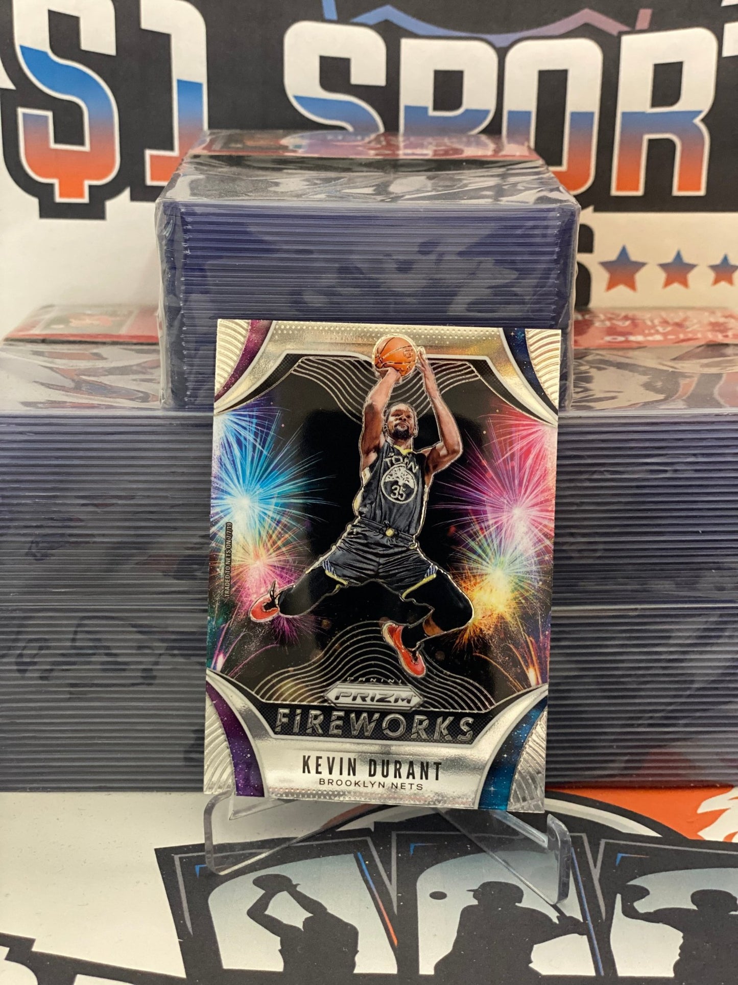 2019 Panini Prizm (Fireworks) Kevin Durant #1