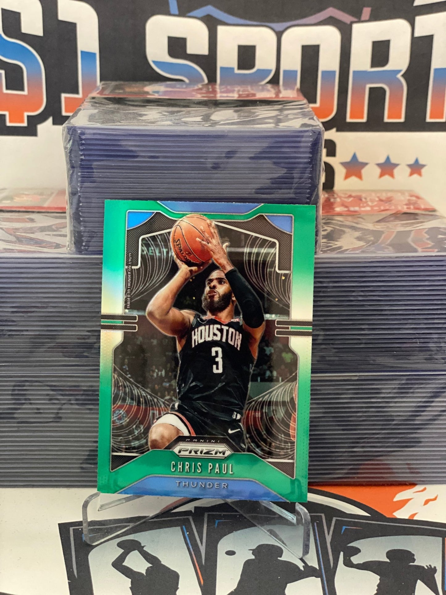 2019 Panini Prizm (Green Prizm) Chris Paul #211