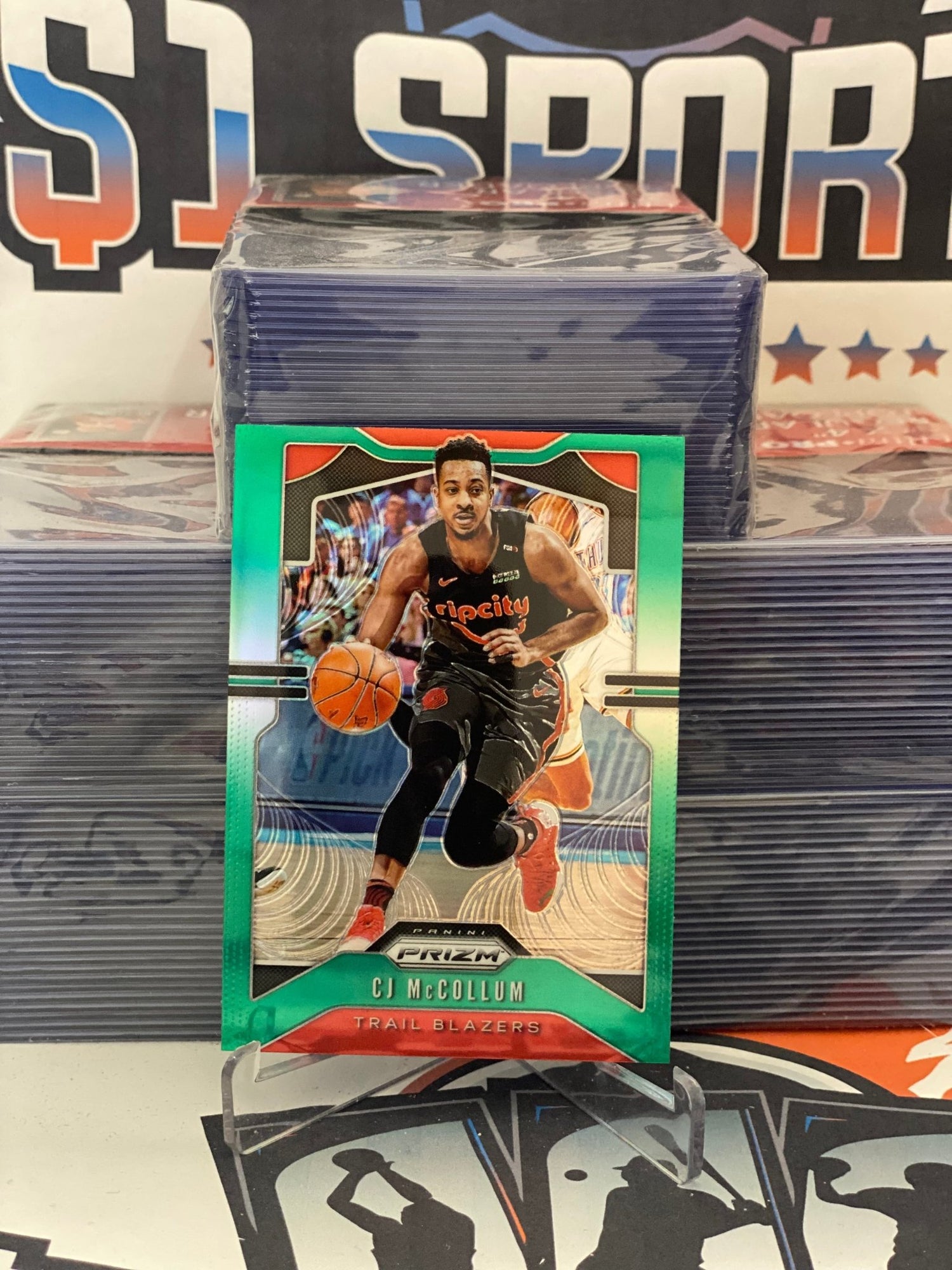 2019 Panini Prizm (Green Prizm) CJ McCollum #113