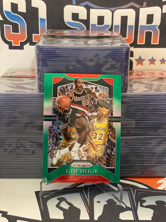 2019 Panini Prizm (Green Prizm) Clyde Drexler #23