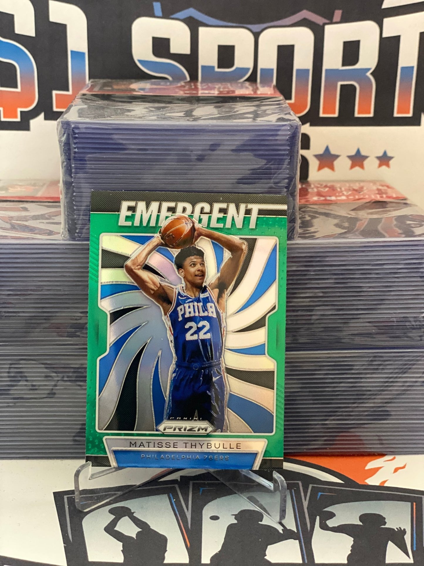 2019 Panini Prizm (Green Prizm, Emergent) Matisse Thybulle Rookie #18