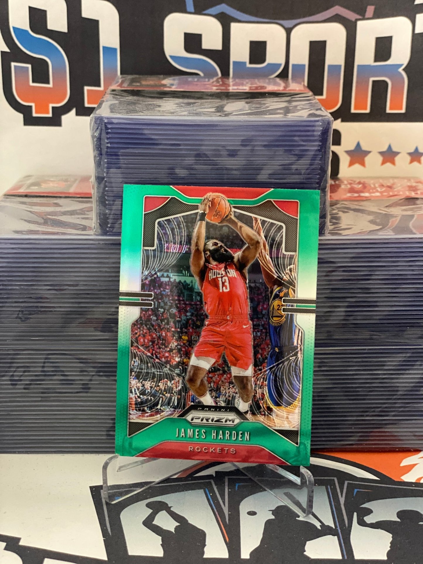 2019 Panini Prizm (Green Prizm) James Harden #107