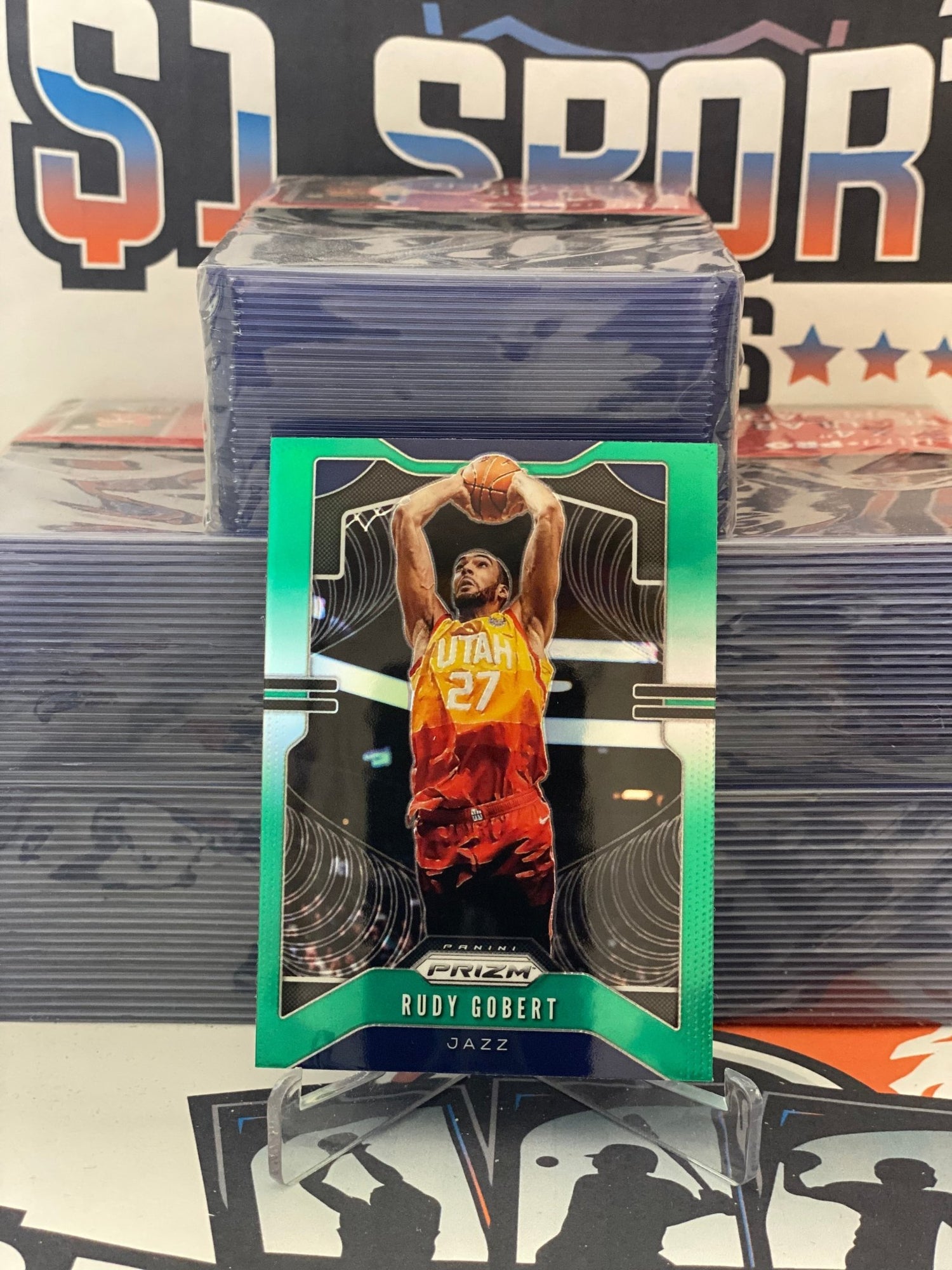 2019 Panini Prizm (Green Prizm) Rudy Gobert #168