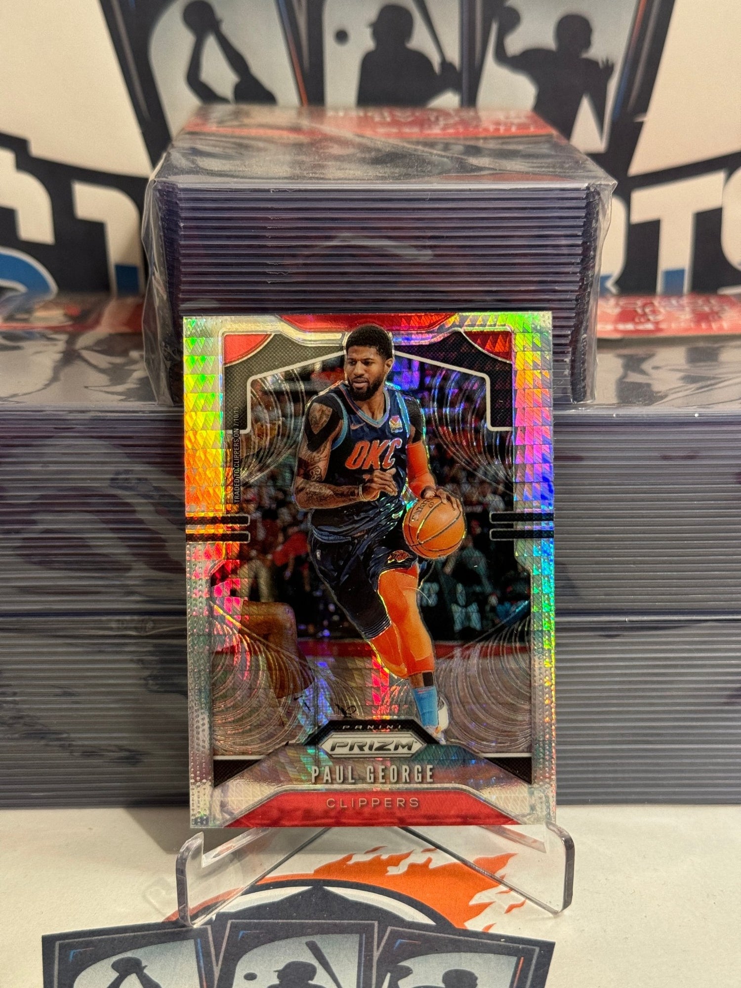 2019 Panini Prizm (Hyper Prizm) Paul George #185