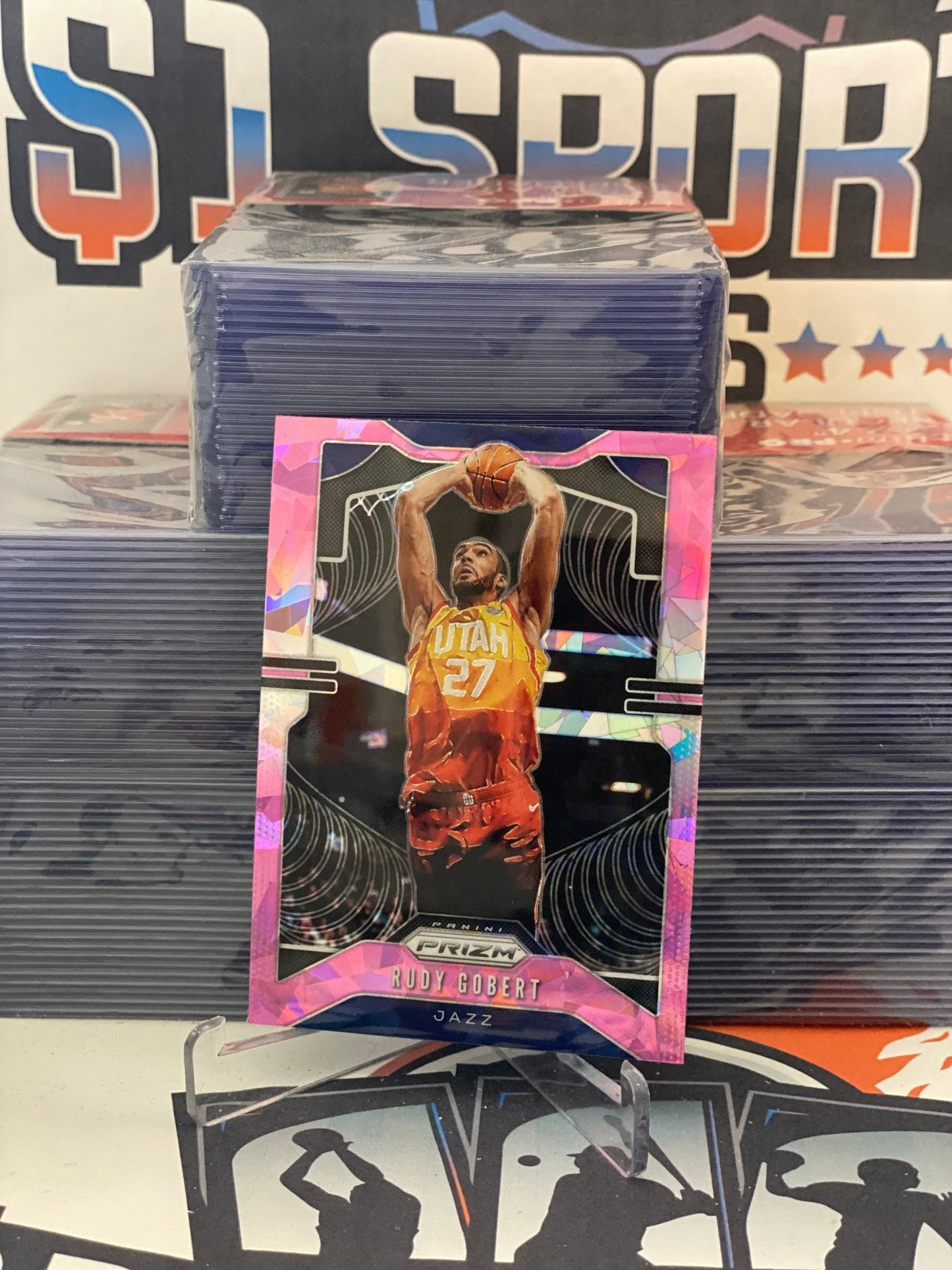 2019 Panini Prizm (Pink Ice Prizm) Rudy Gobert #168