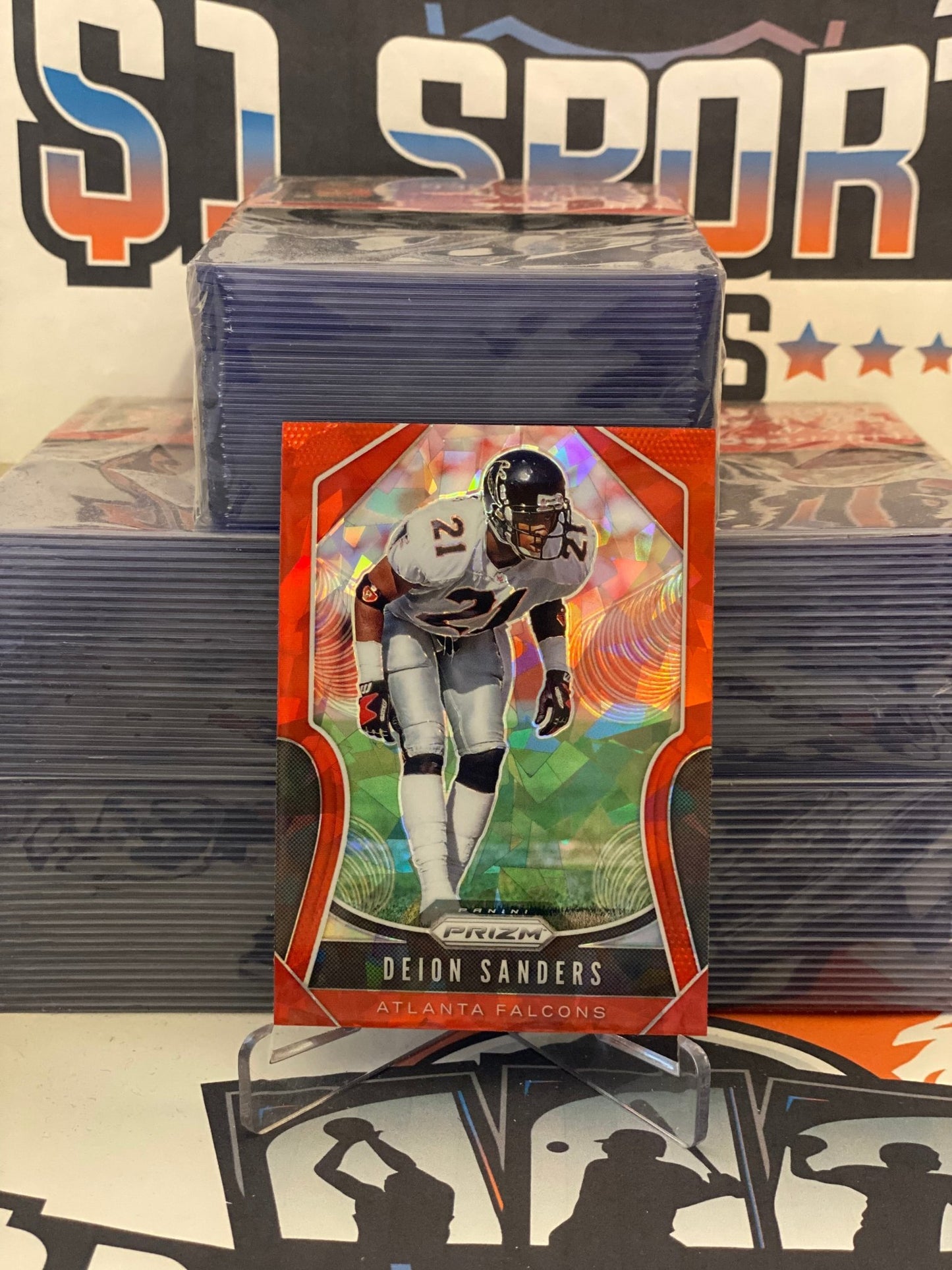 2019 Panini Prizm (Red Ice Prizm) Deion Sanders #295