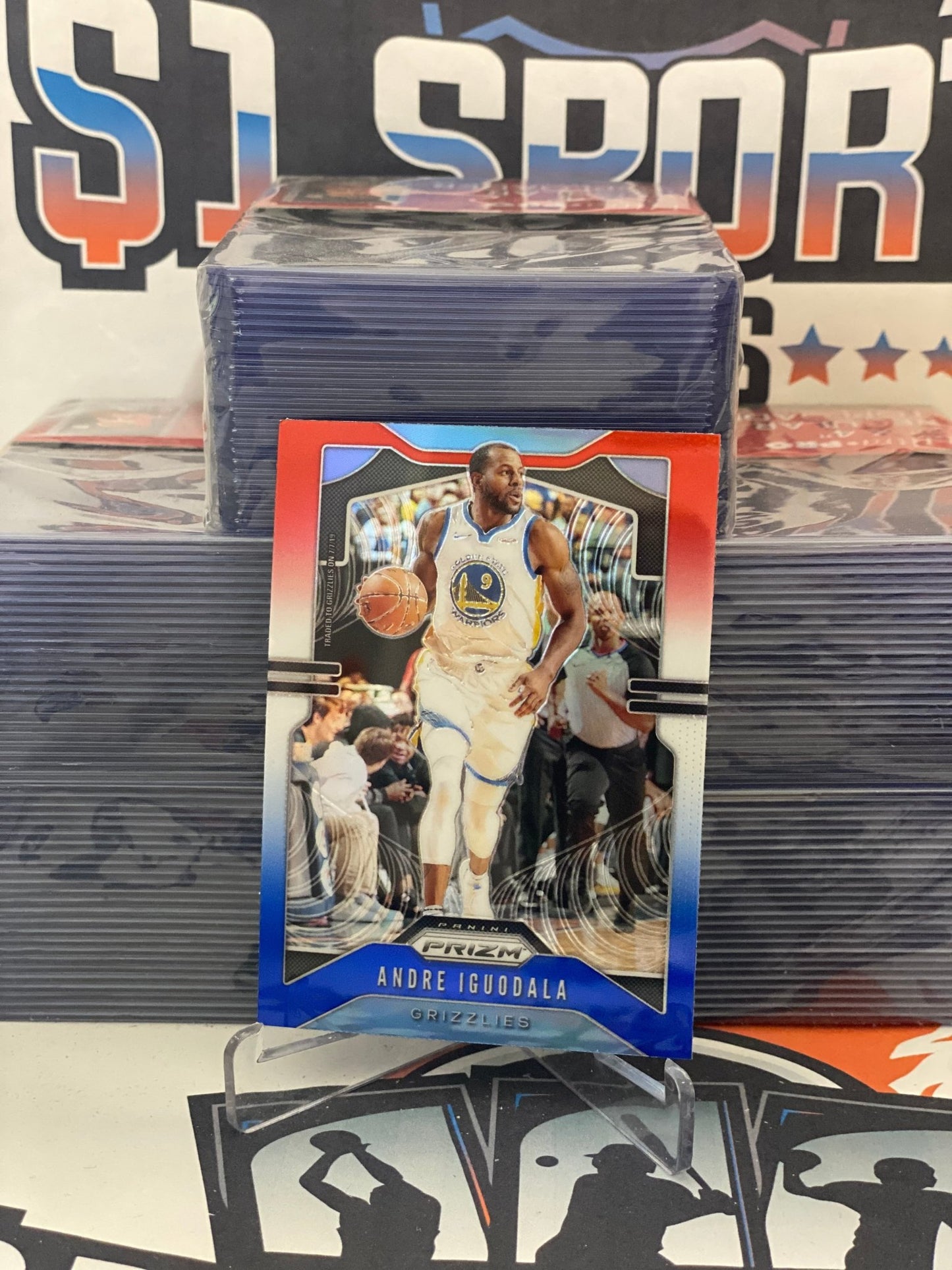 2019 Panini Prizm (Red White Blue Prizm) Andre Iguodala #102