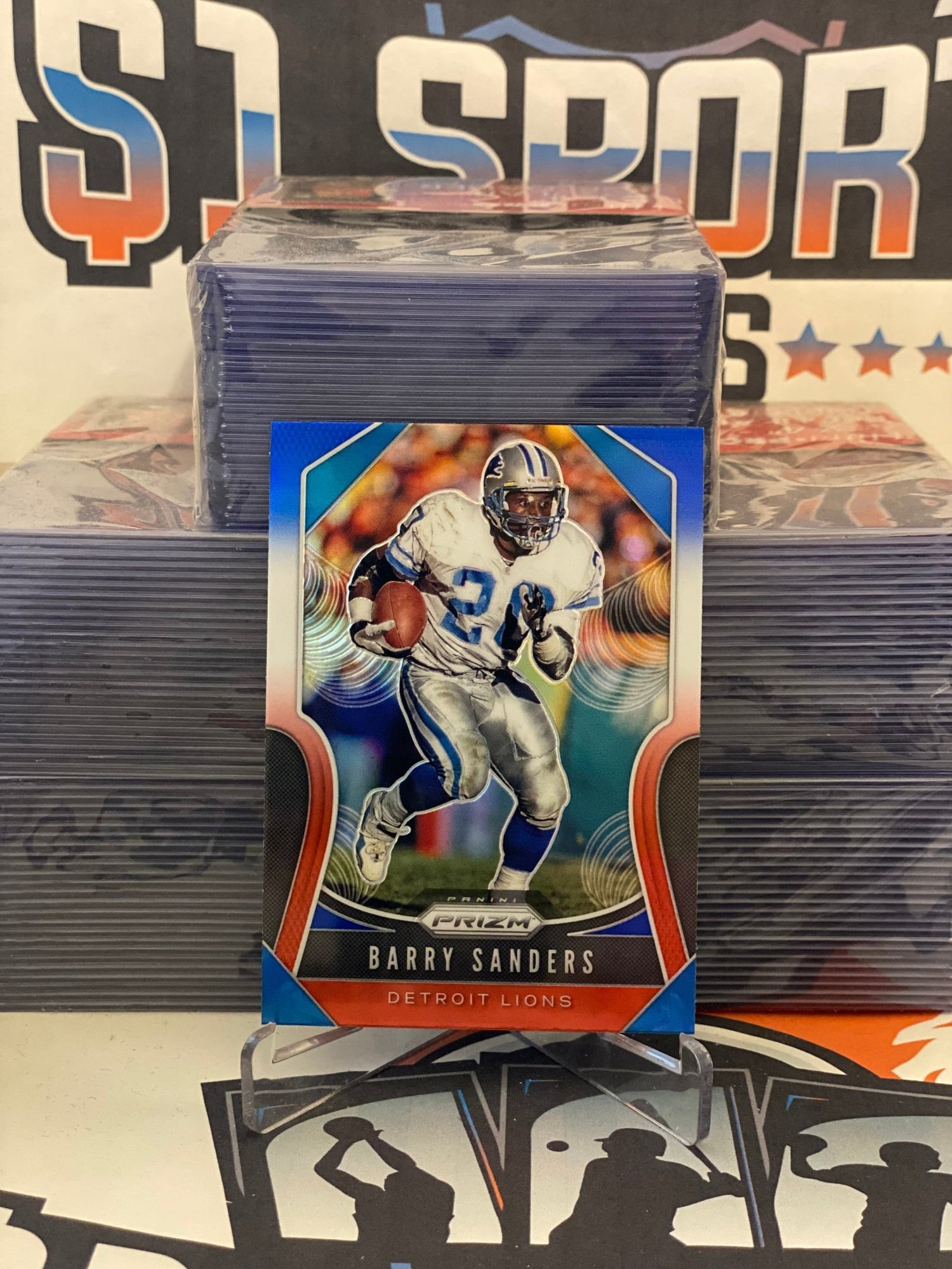2019 Panini Prizm (Red White Blue Prizm) Barry Sanders #275