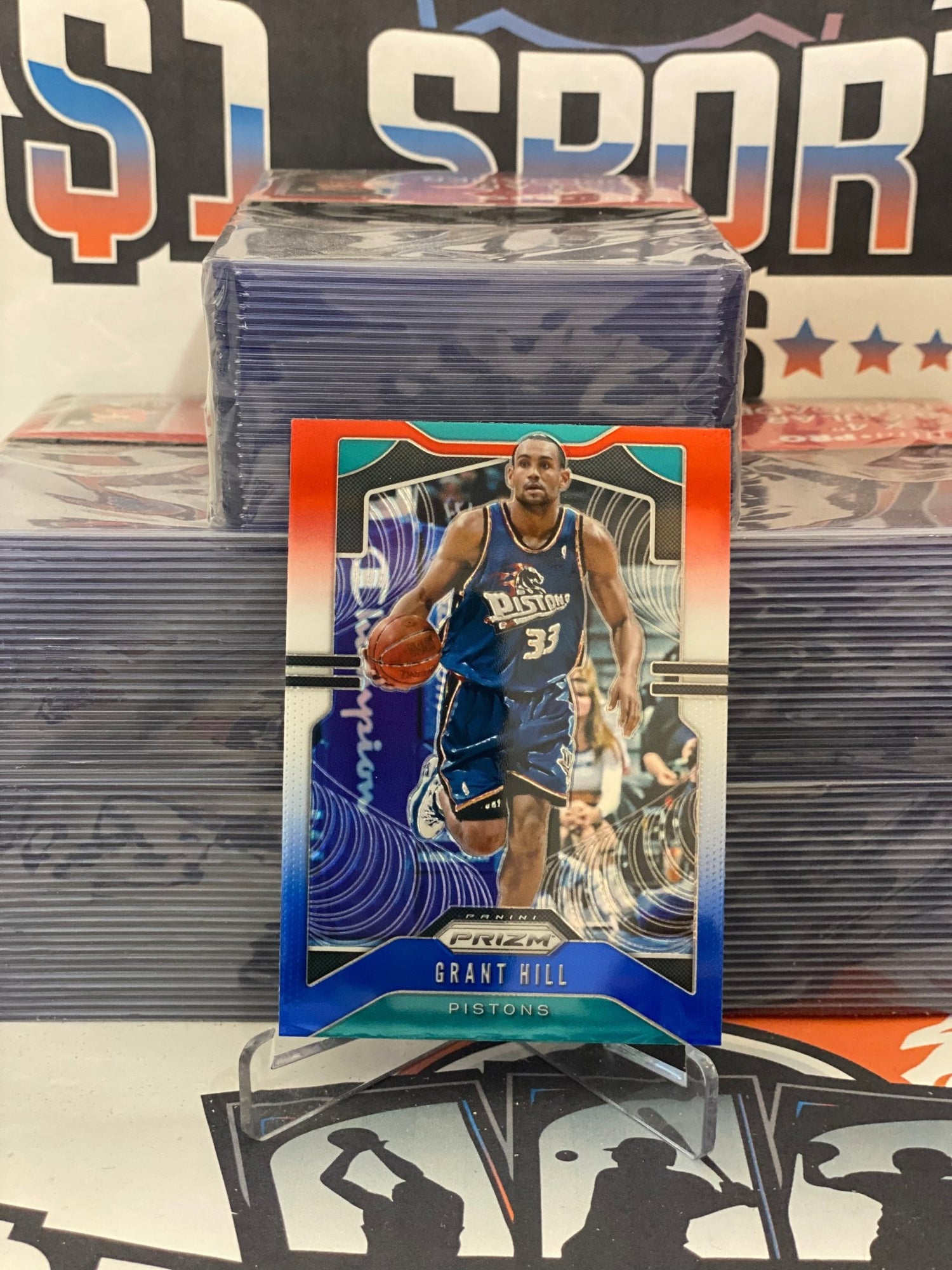 2019 Panini Prizm (Red White Blue Prizm) Grant Hill #24