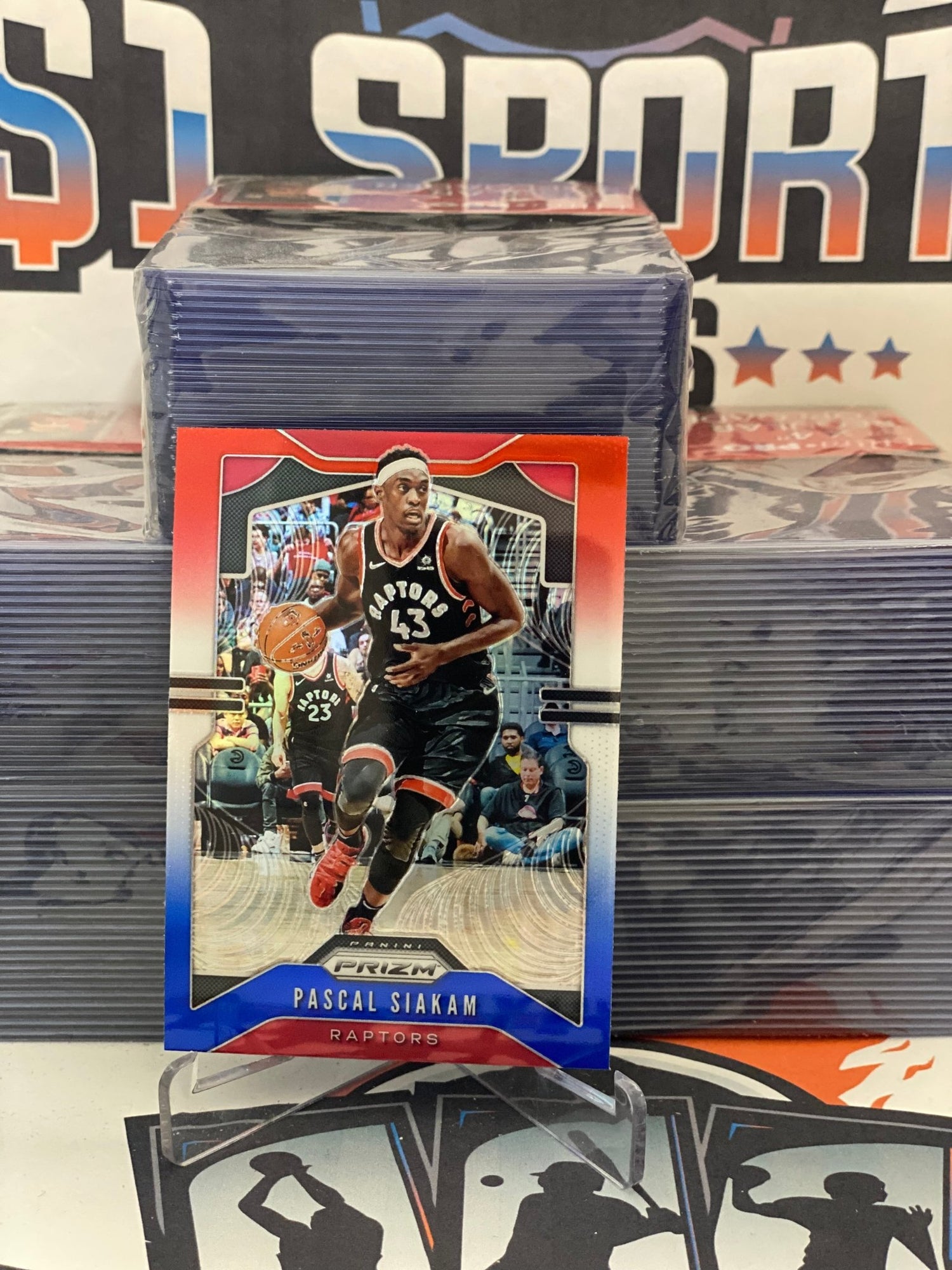 2019 Panini Prizm (Red White Blue Prizm) Pascal Siakam #156