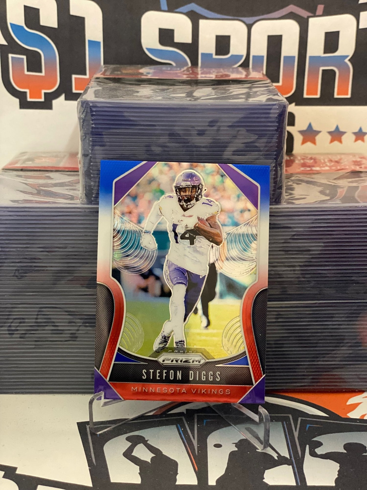 2019 Panini Prizm (Red White Blue Prizm) Stefon Diggs #125