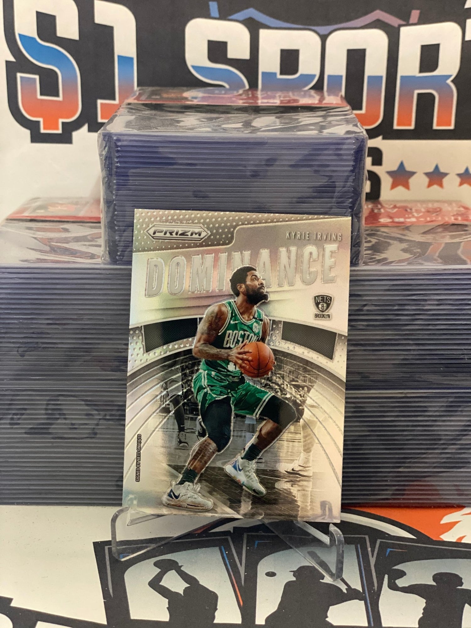 2019 Panini Prizm (Silver Prizm, Dominance) Kyrie Irving #19