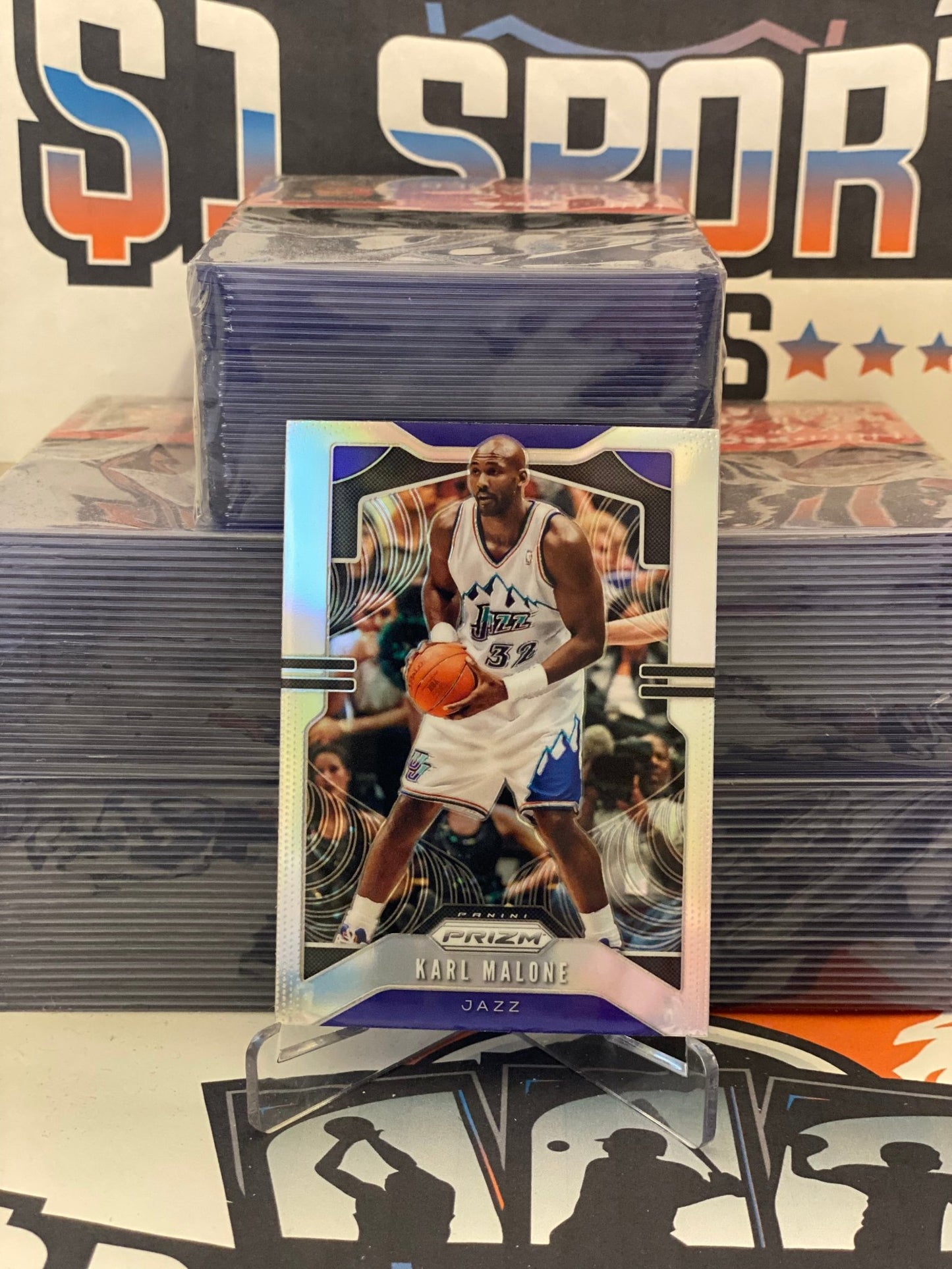 2019 Panini Prizm (Silver Prizm) Karl Malone #19