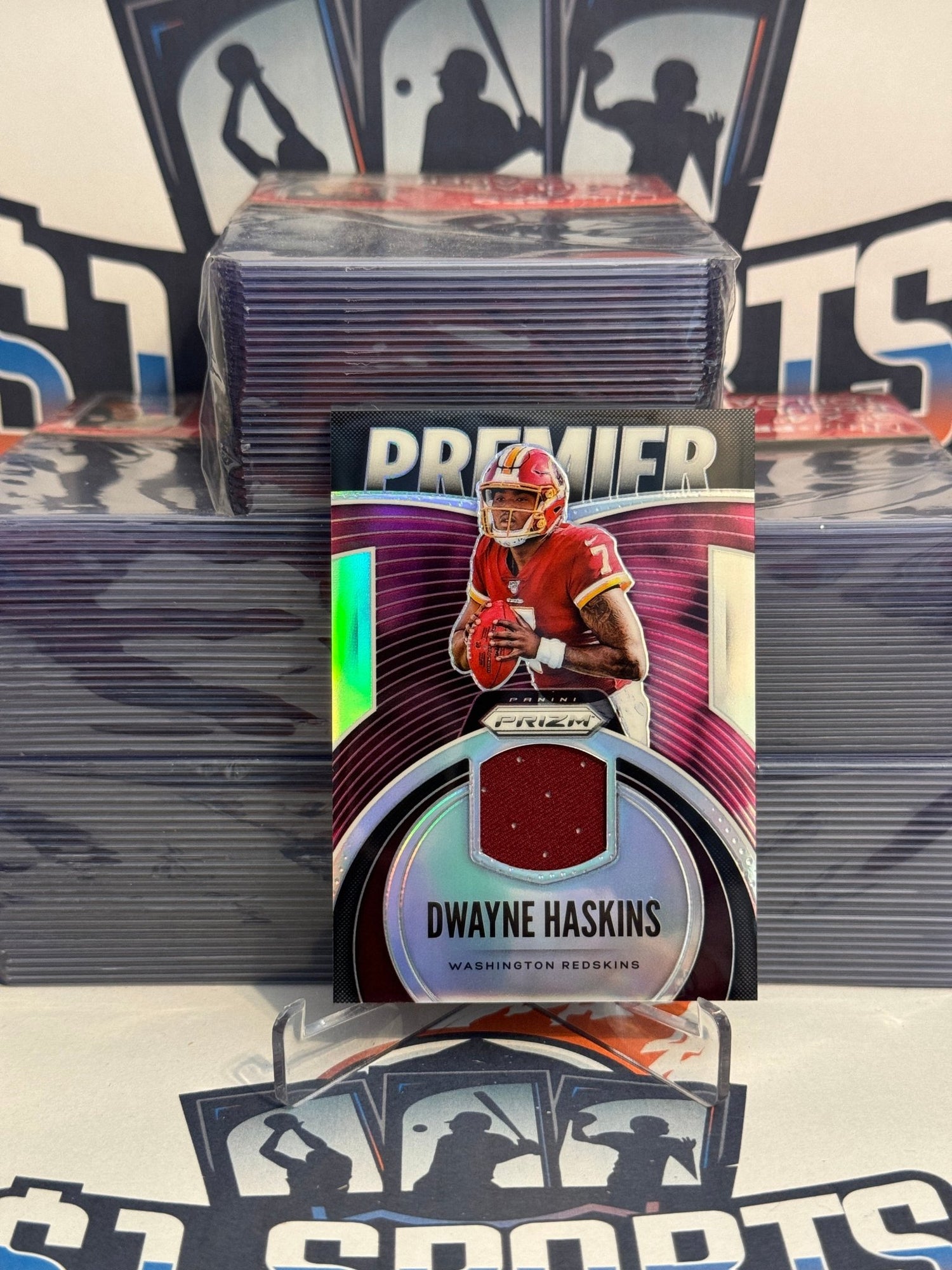 2019 Panini Prizm (Silver Prizm, Premier Jersey Relic) Dwayne Haskins Rookie #PJ-DHA