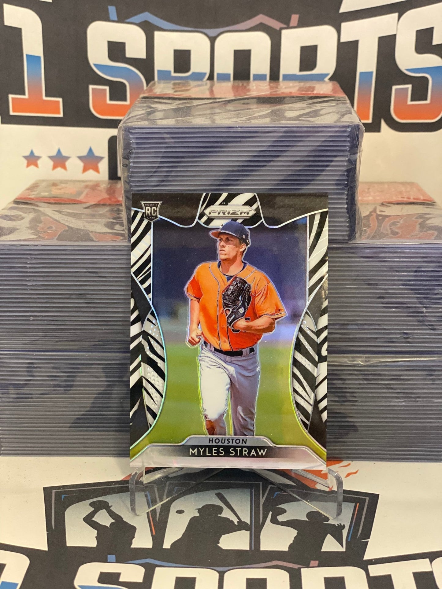 2019 Panini Prizm (Zebra Prizm 05/99) Myles Straw Rookie #96