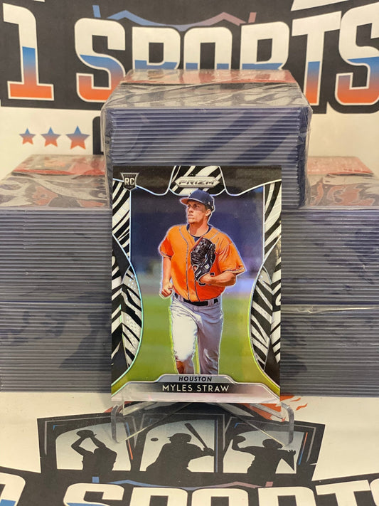 2019 Panini Prizm (Zebra Prizm 05/99) Myles Straw Rookie #96