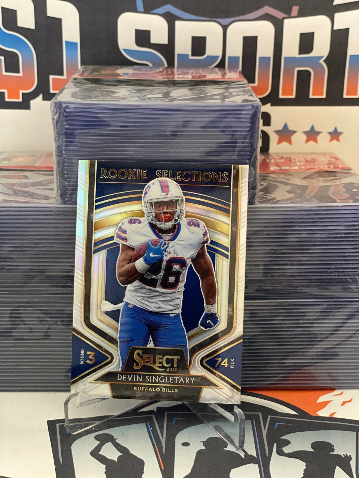 2019 Panini Select (Silver Prizm, Rookie Selections) Devin Singletary #18