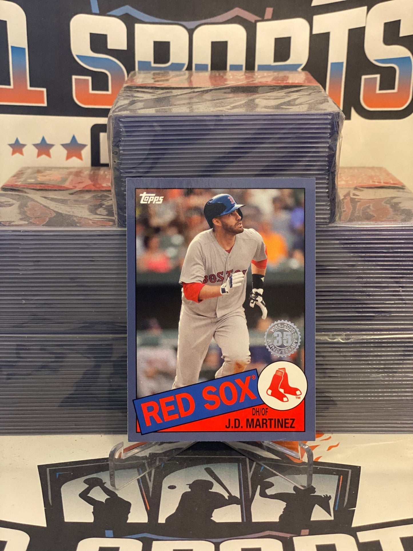 2019 Topps (Blue Border, 1985 Redux) J.D. Martinez #85-16