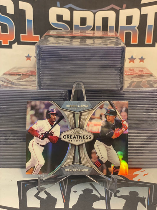 2019 Topps Chrome (Greatness Returns) Roberto Alomar & Francisco Lindor #GRE-5