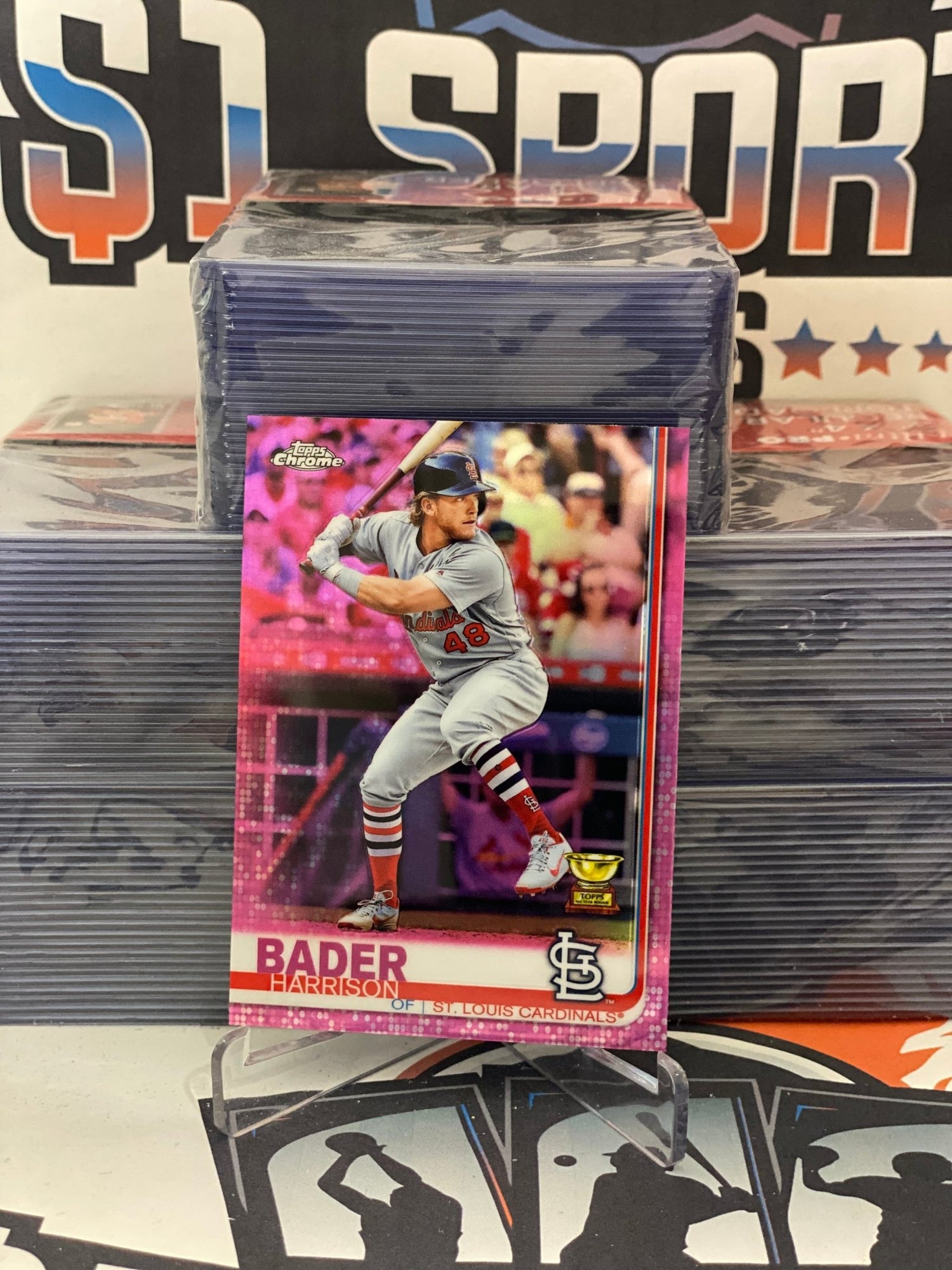 2019 Topps Chrome (Pink Refractor, Rookie Cup) Harrison Bader #13
