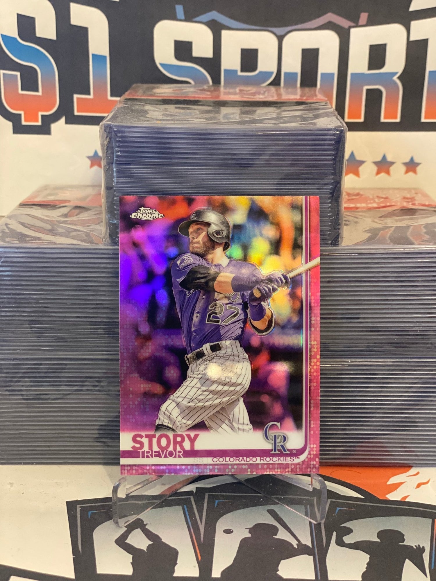 2019 Topps Chrome (Pink Refractor) Trevor Story #183