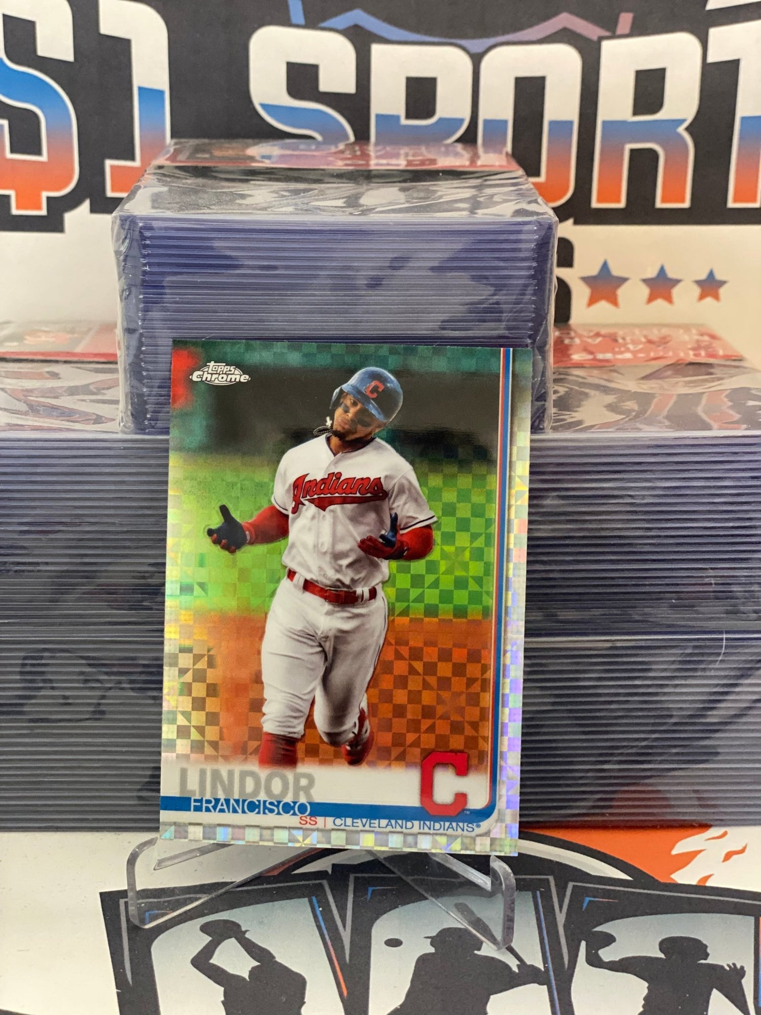 2019 Topps Chrome (X-Fractor Refractor) Francisco Lindor #68