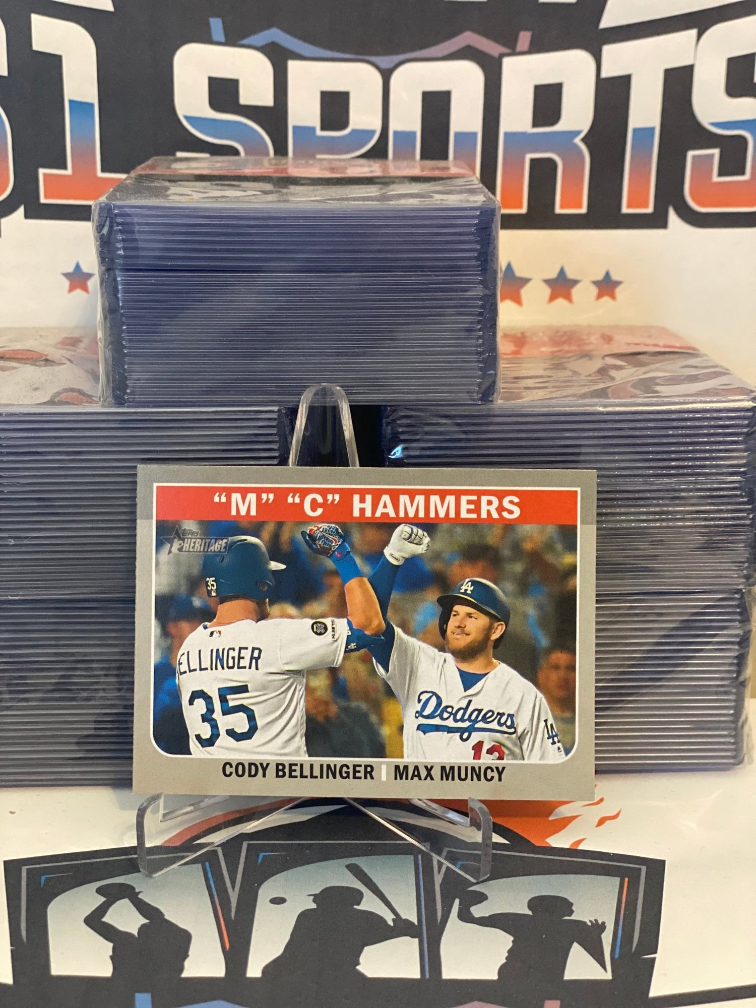 2019 Topps Heritage (M C Hammer) Cody Bellinger & Matt Muncy #CC-8
