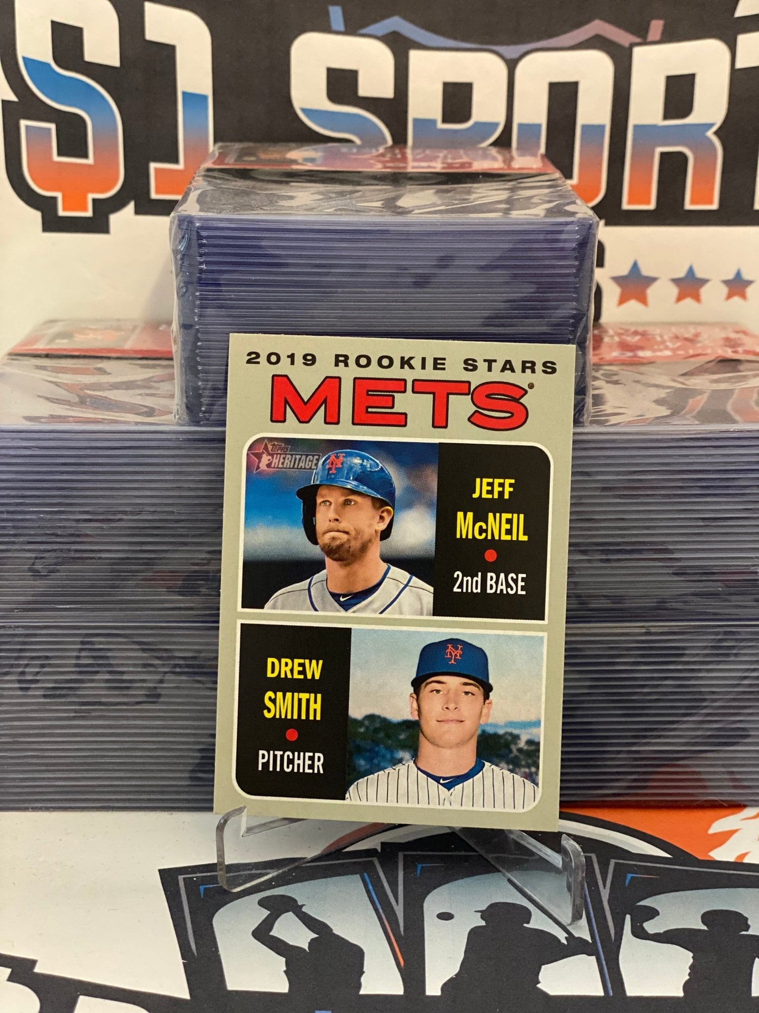 2019 Topps Heritage (Rookie Stars) Jeff McNeil & Drew Smith #348