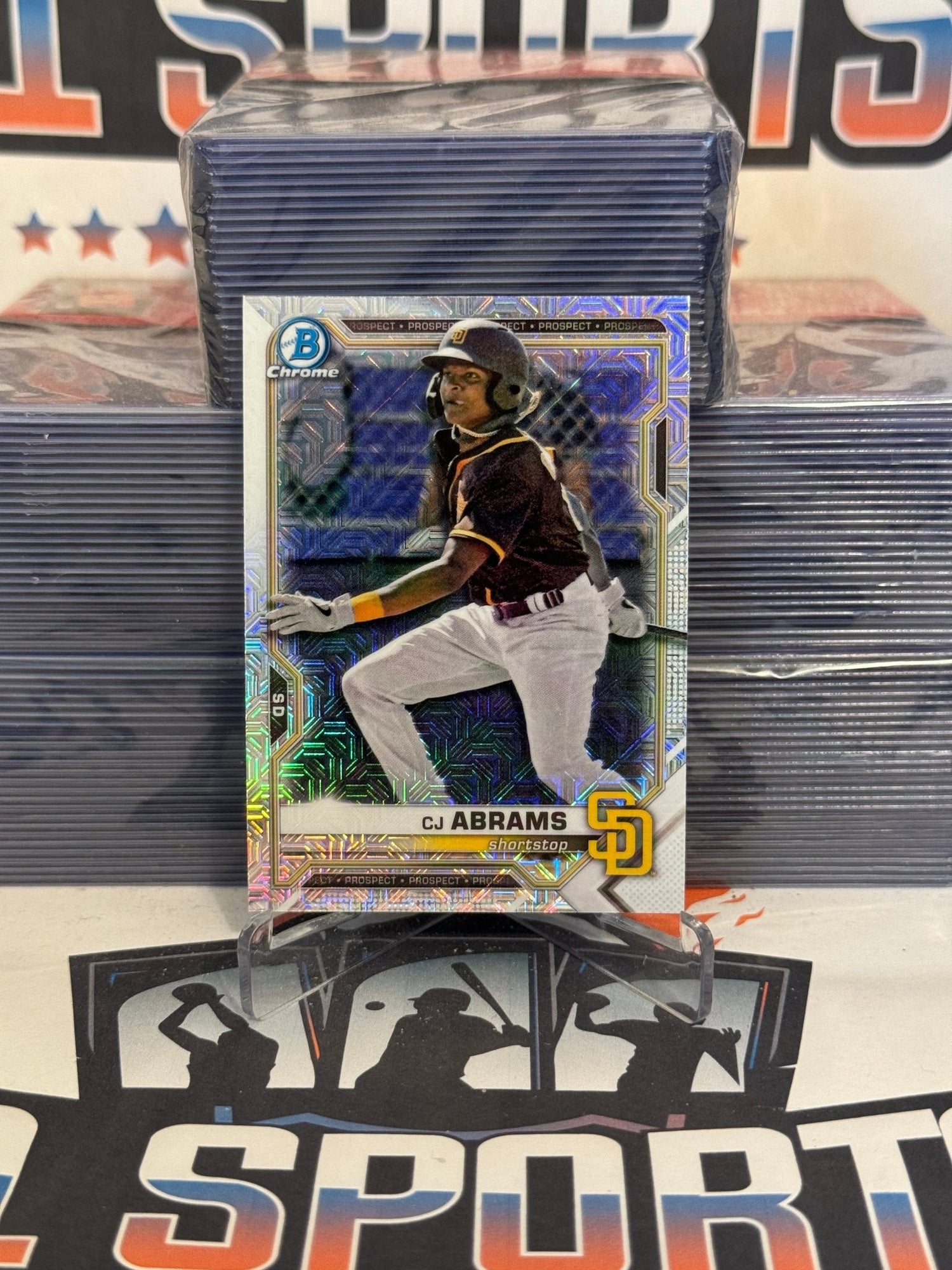 2020 Bowman Chrome Prospects (Mega Refractor) CJ Abrams #BCP-14