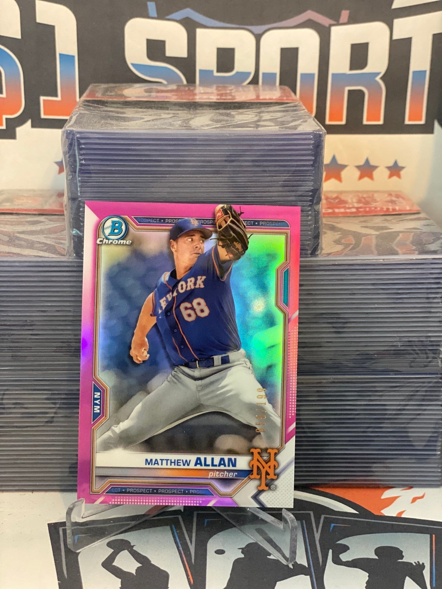 2020 Bowman Chrome Prospects (Pink Refractor 055/199) Matthew Allan #BCP-211