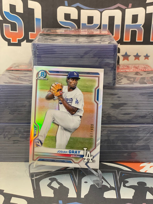 2020 Bowman Chrome (Refractor 387/499) Josiah Gray #BCP-198