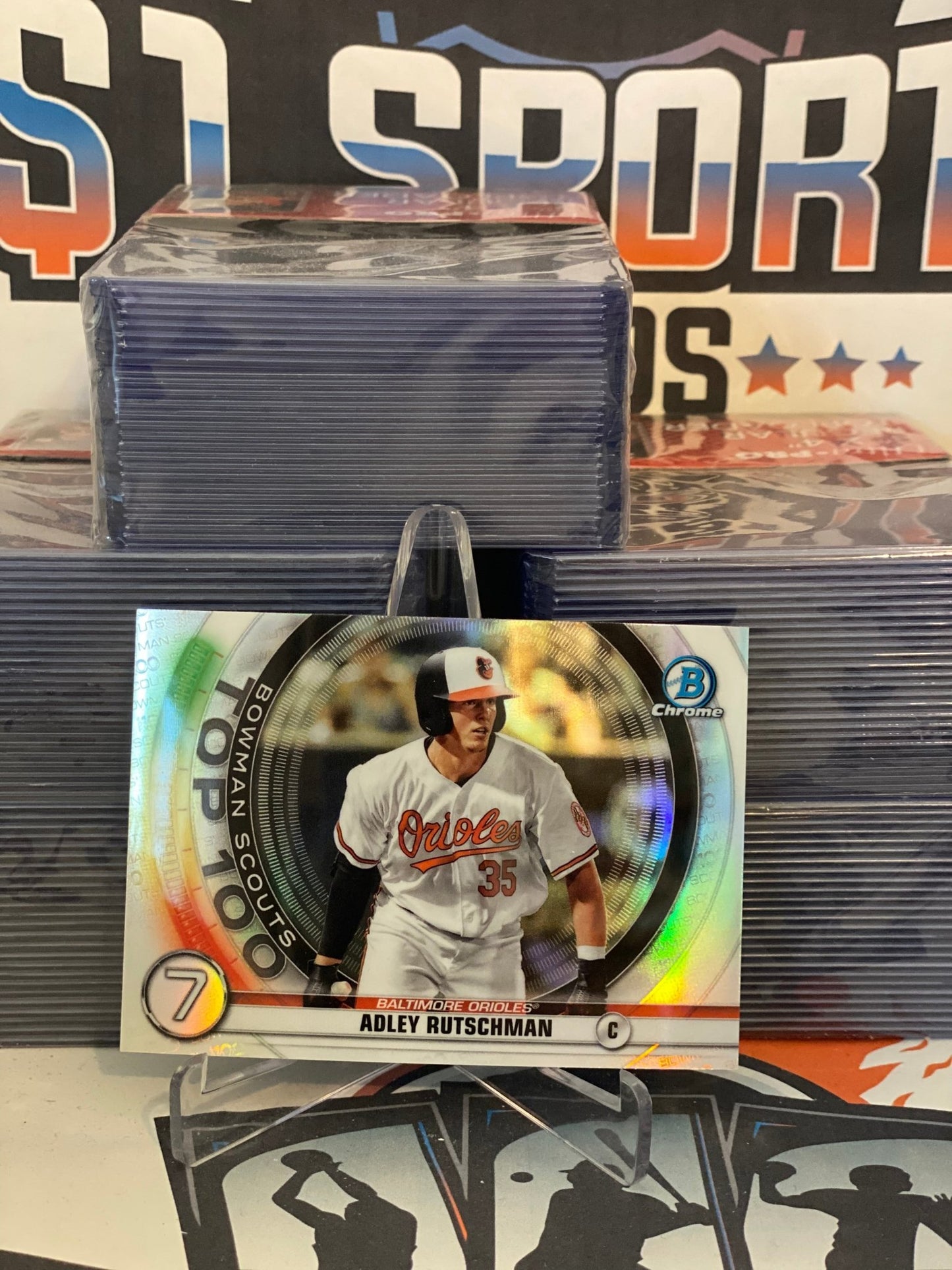 2020 Bowman Chrome (Top 100) Adley Rutschman #BTP-7