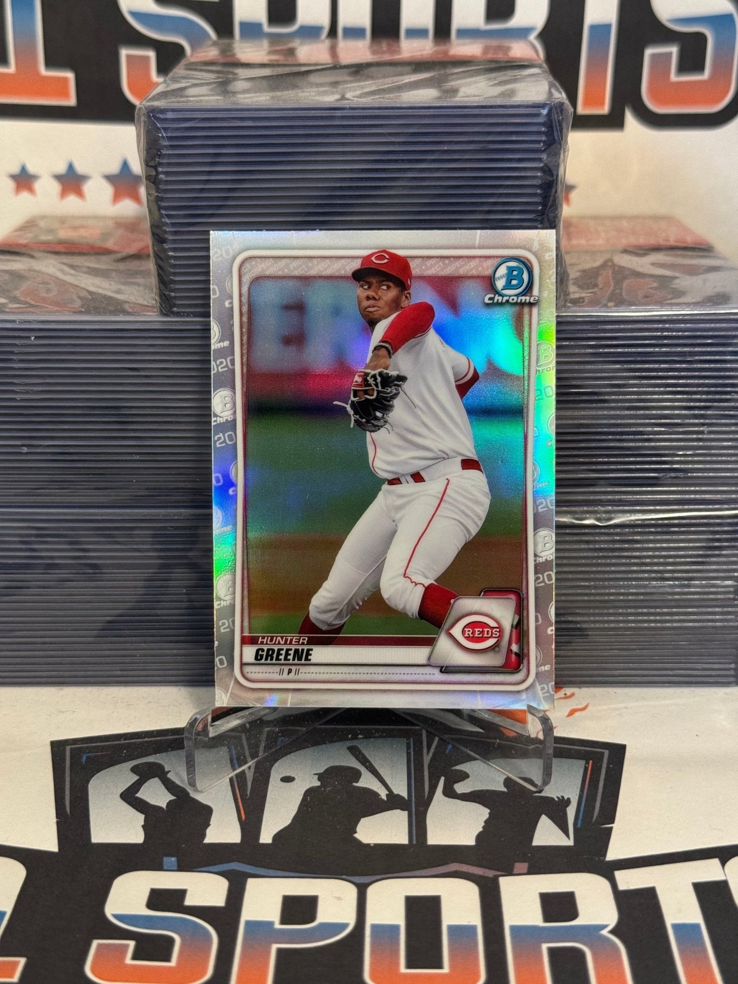 2020 Bowman Draft Chrome (Refractor) Hunter Greene #BD-196