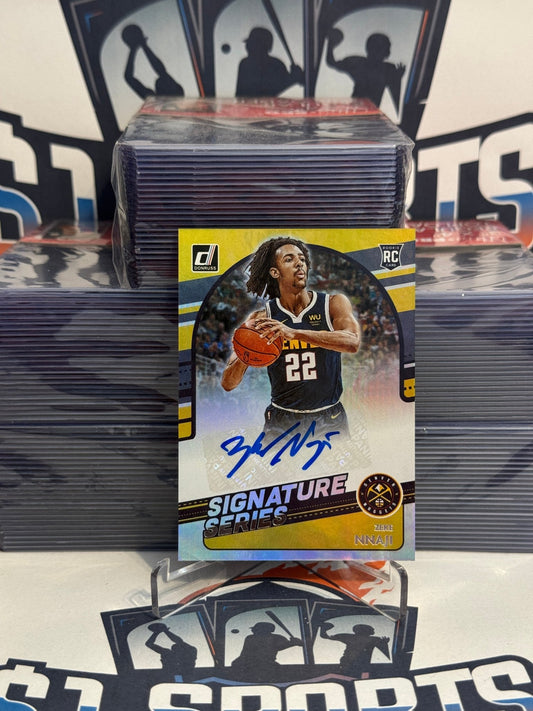 2020 Donruss (Foil, Signature Series) Zeke Nnaji Rookie #SG-ZHN