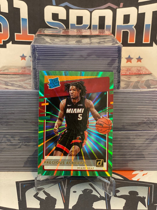 2020 Donruss (Green Lazer Prizm, Rated Rookie) Precious Achiuwa #235