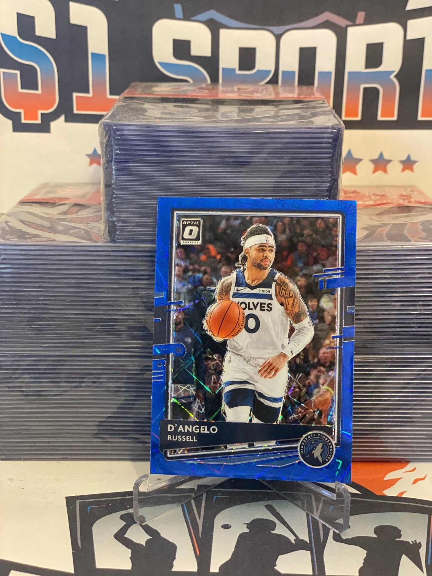 2020 Donruss Optic (Blue Laser Prizm) D'Angelo Russell #57