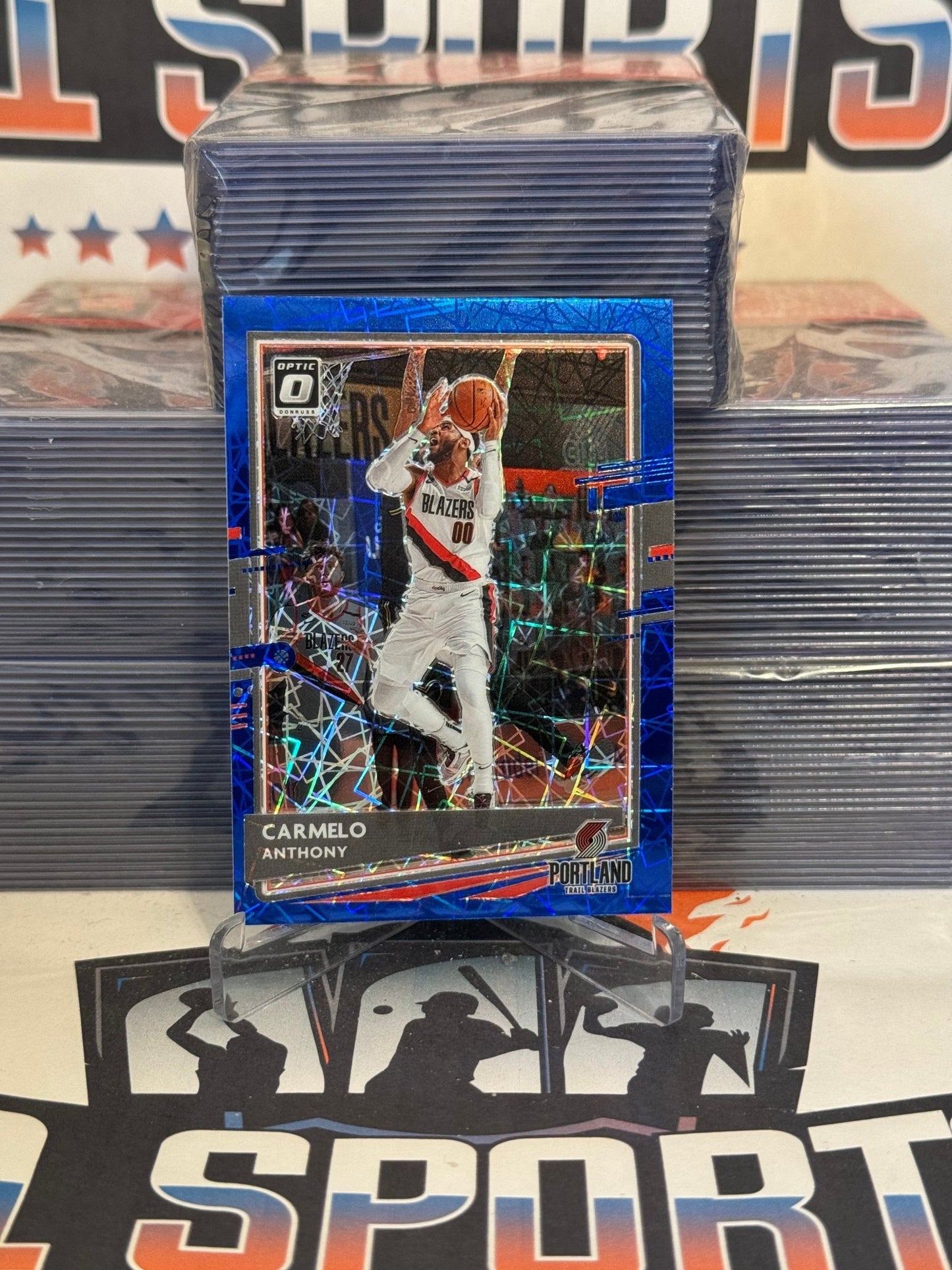 2020 Donruss Optic (Blue Velocity Prizm) Carmelo Anthony #25