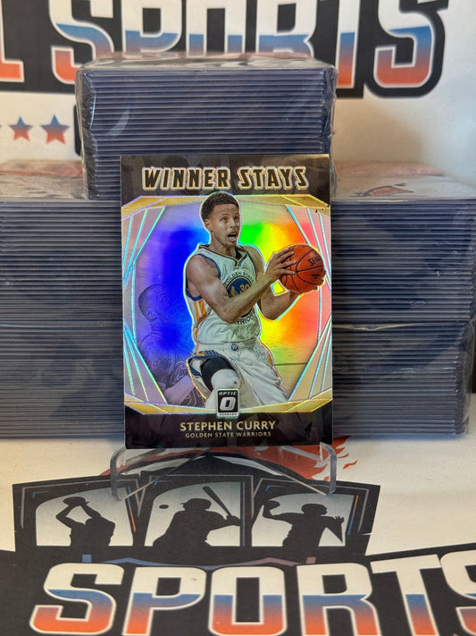 2020 Donruss Optic (Holo Prizm, Winner Stays, LeBron James in Background) Stephen Curry #3
