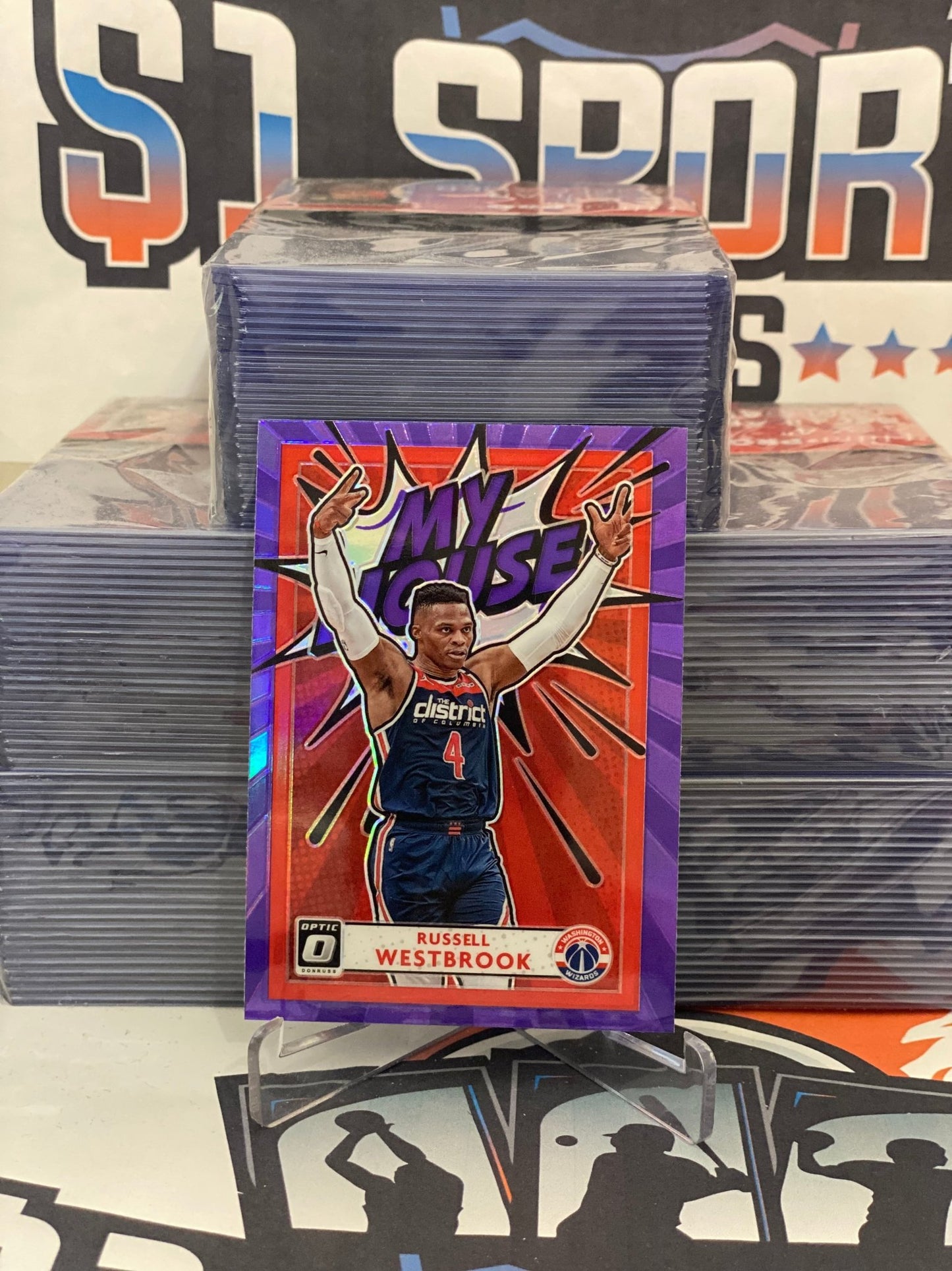 2020 Donruss Optic (Purple Prizm, My House!) Russell Westbrook #14