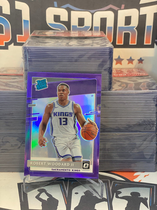 2020 Donruss Optic (Purple Prizm, Rated Rookie) Robert Woodard II #187