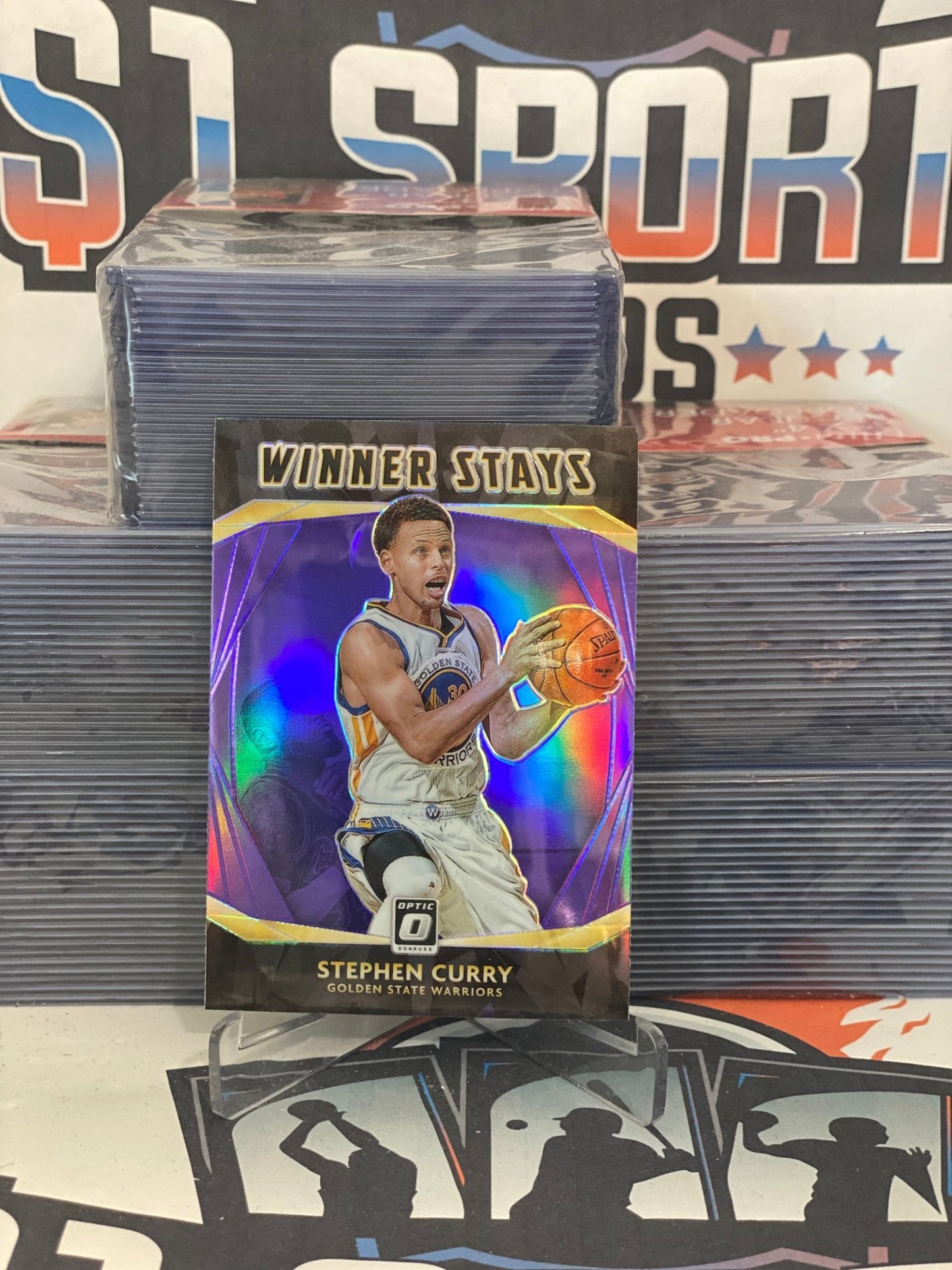 2020 Donruss Optic (Purple Prizm, Winner Stays) Stephen Curry #3