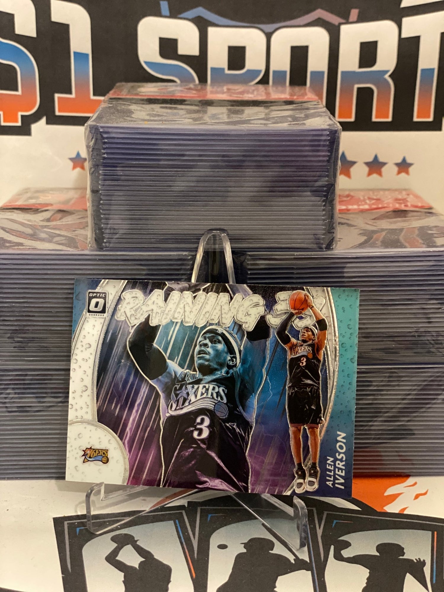 2020 Donruss Optic (Raining 3s) Allen Iverson #2