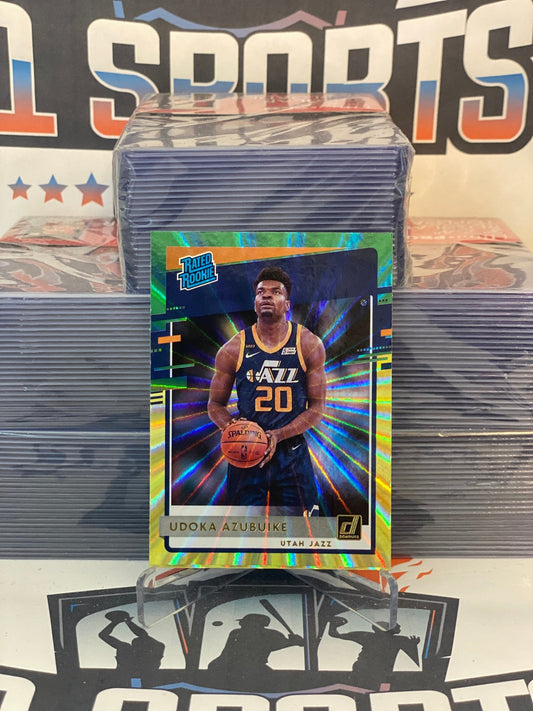 2020 Donruss (Yellow Green Laser, Rated Rookie) Udoka Azubuike #214