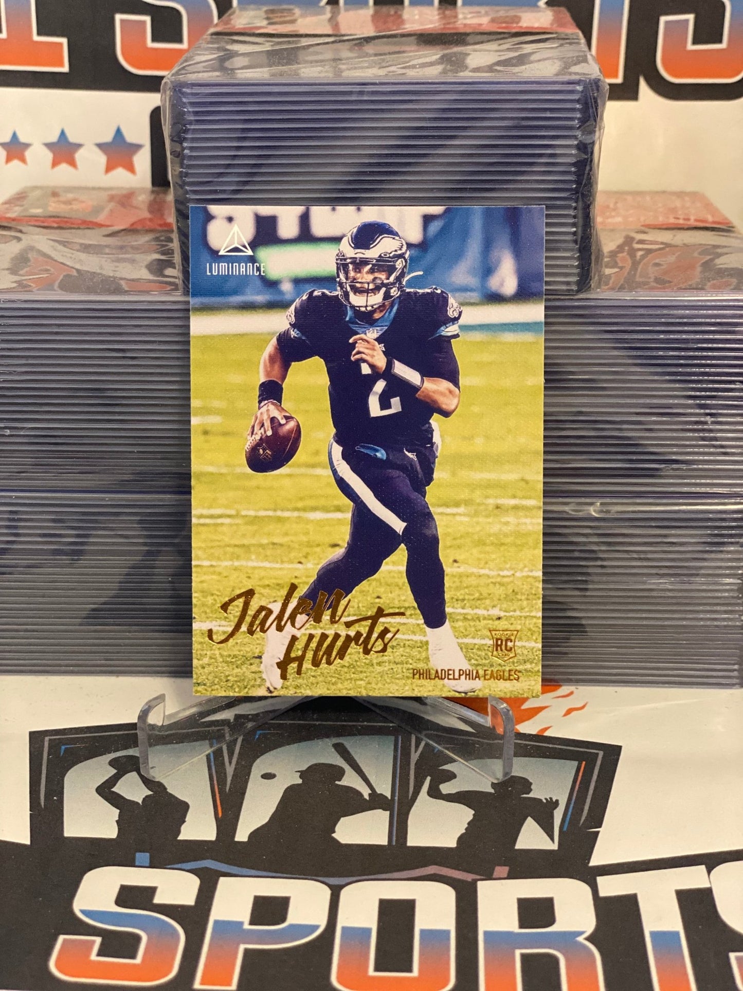 2020 Panini Chronicles (Bronze, Luminance) Jalen Hurts Rookie #210