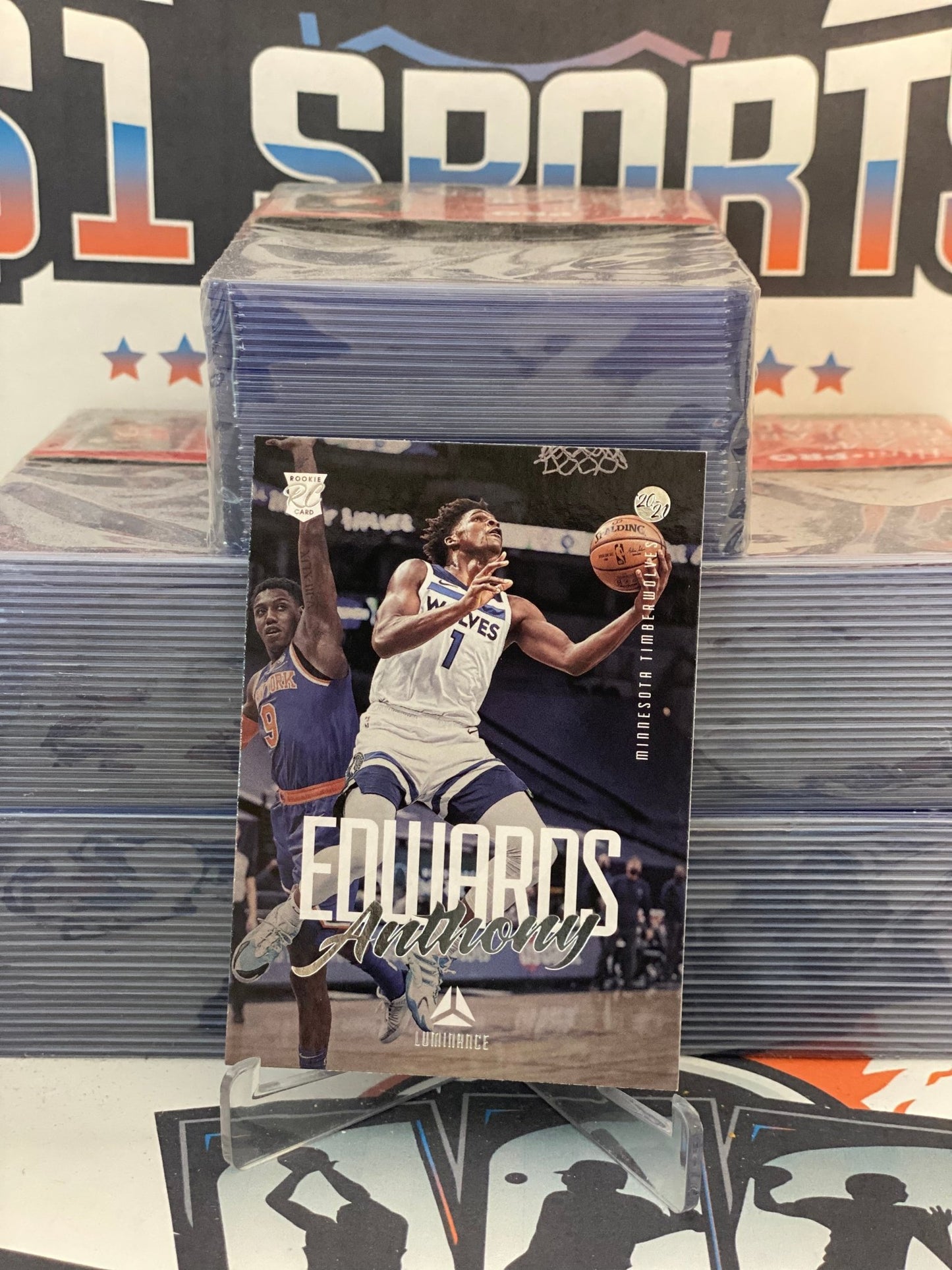 2020 Panini Chronicles (Luminance) Anthony Edwards Rookie #143