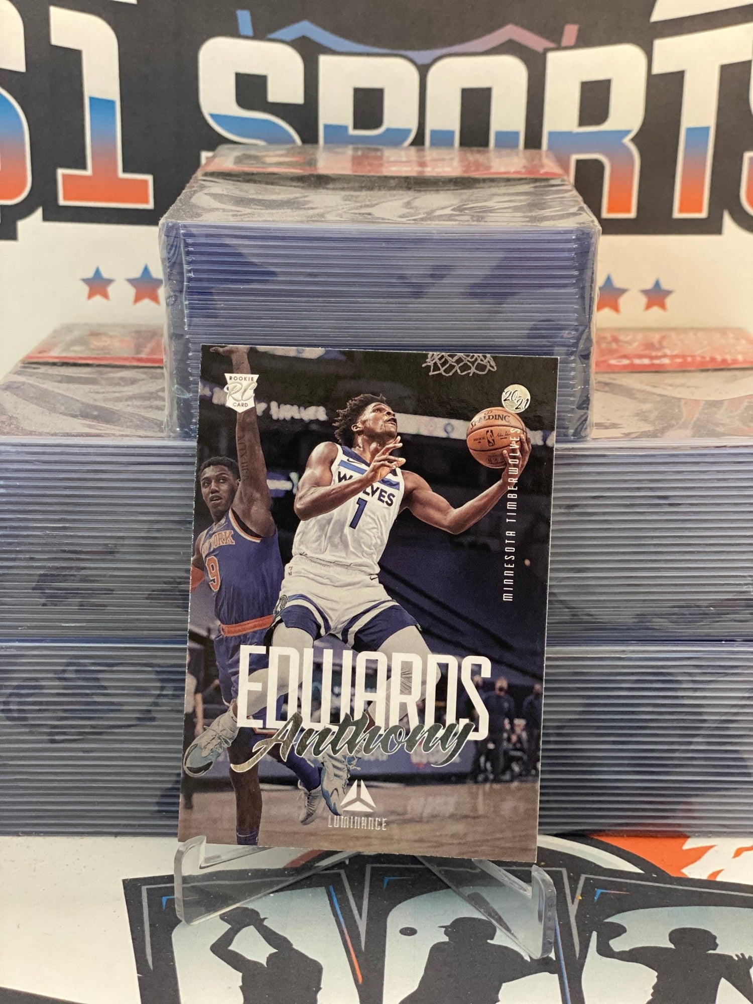 2020 Panini Chronicles (Luminance) Anthony Edwards Rookie #143